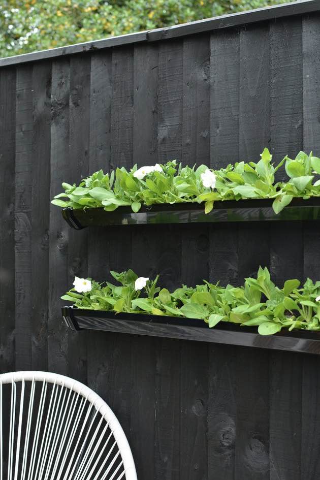 DIY Vertical Vegetable Garden using gutters