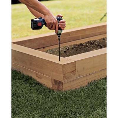 simple diy raised garden bed 