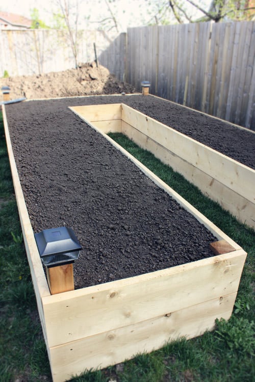 long, u-shaped raised bed